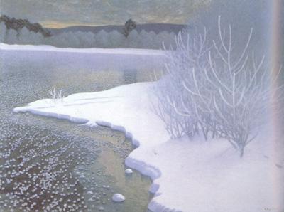 Gustaf Fjaestad Hoar-Frost on the Ice (nn02 oil painting image